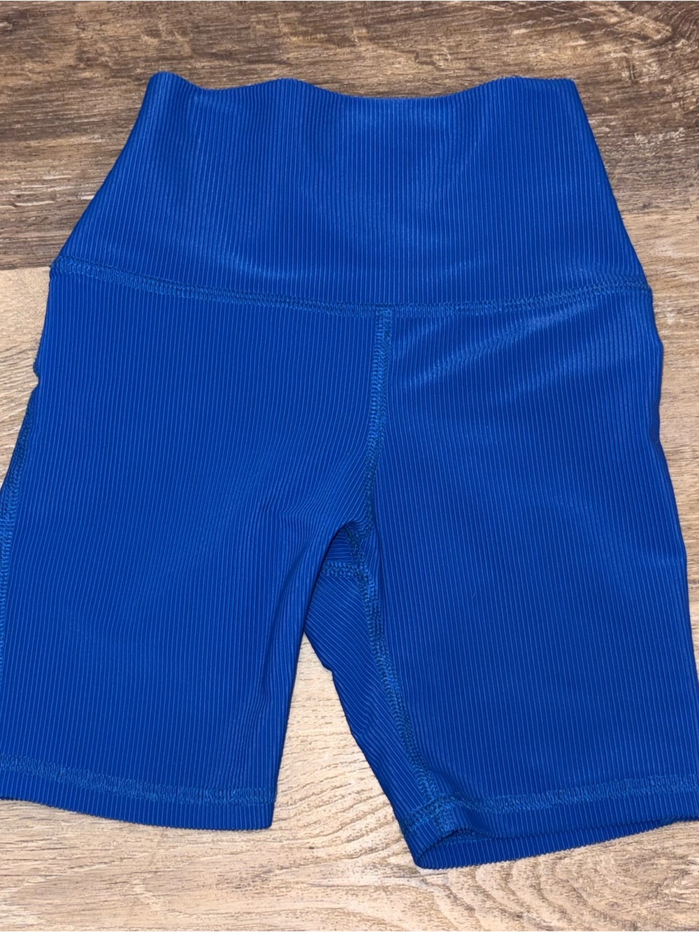 Kids Five Dancewear Ribbed High-Waist Bike Shorts - Royal Blue